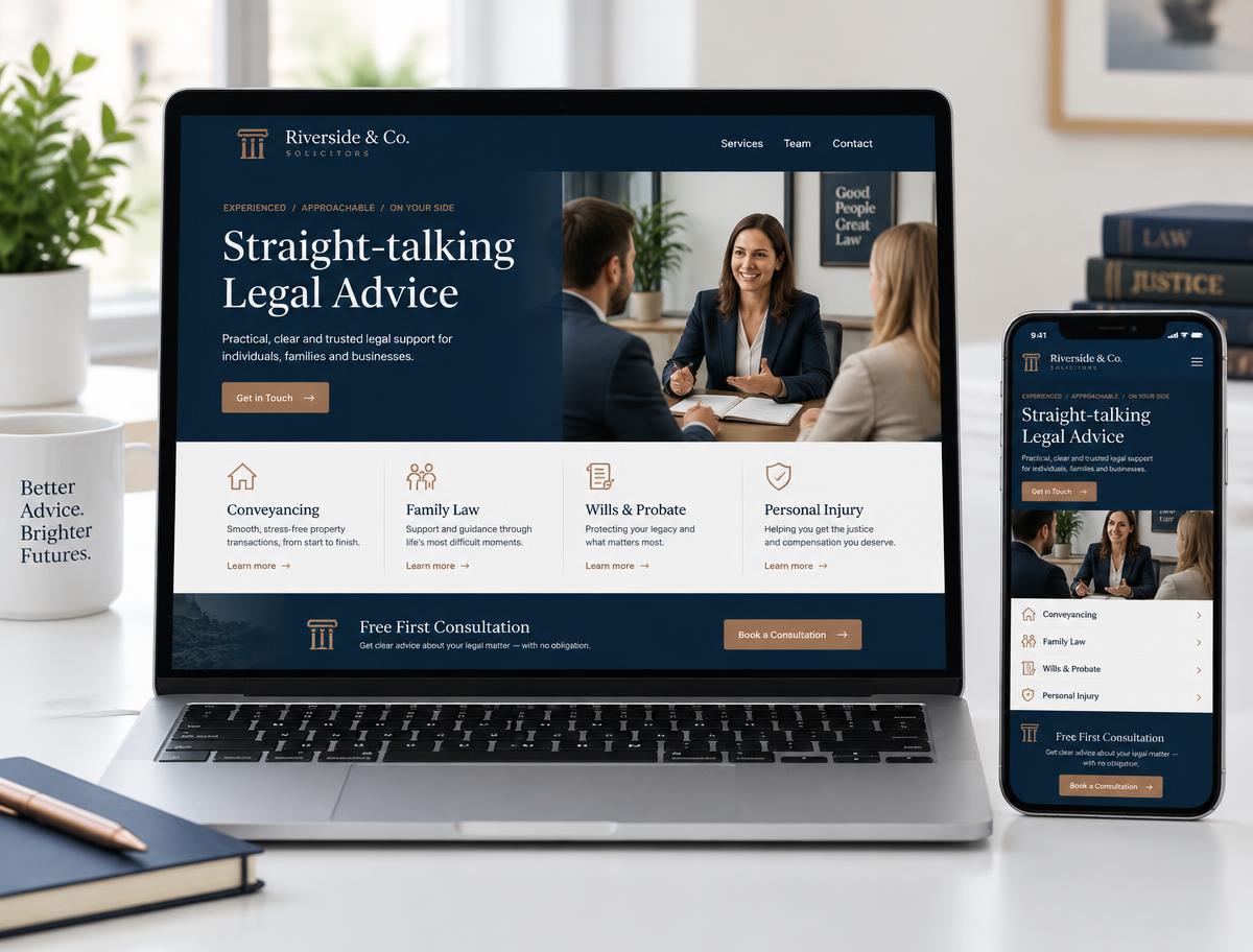 Sample website design for a law firm business